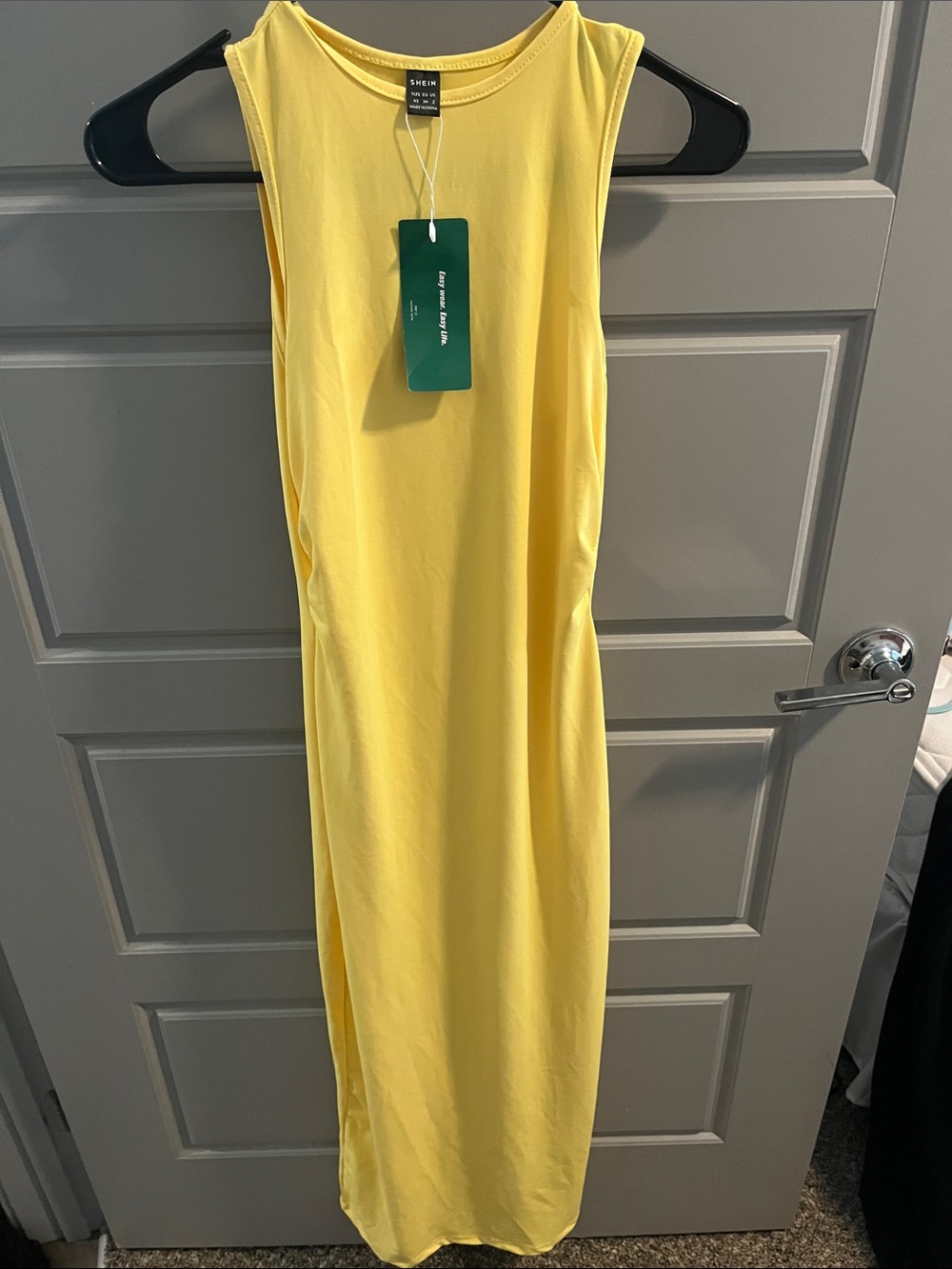 SHEIN Bright Yellow Sleeveless Maxi Dress